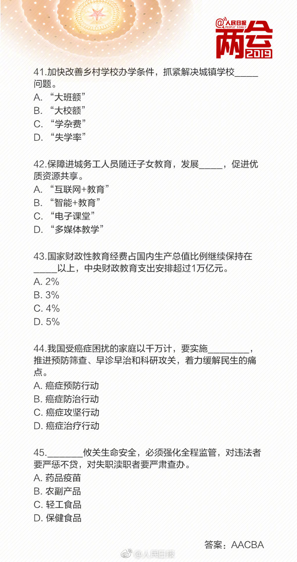 两会45道选择题为你划重点,公务员考试必看 - 