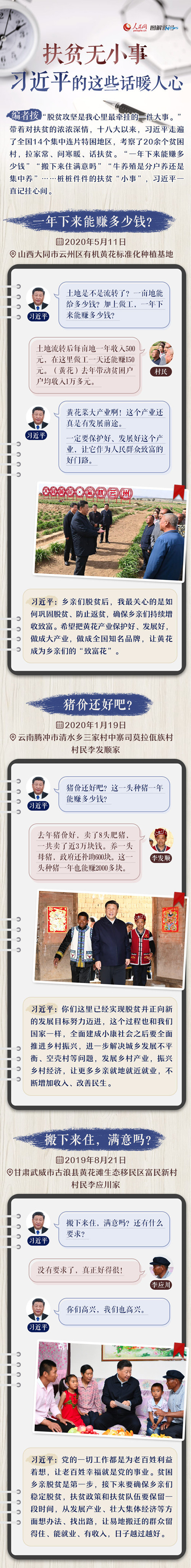 2020年公务员考试申论素材积累：扶贫无小事 习近平的这些话暖人心